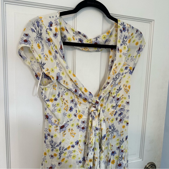 Free People It Takes Two Open-Back Mini Dress In Ivory Combo - Picture 5 of 9